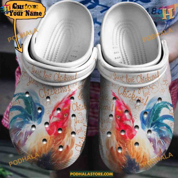 Love Chickens Crocs Comfortable Clogs for Men & Women, Funny Gifts