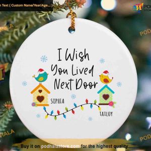 Love Knows No Distance Personalized Relationship Ornament, Together in Spirit