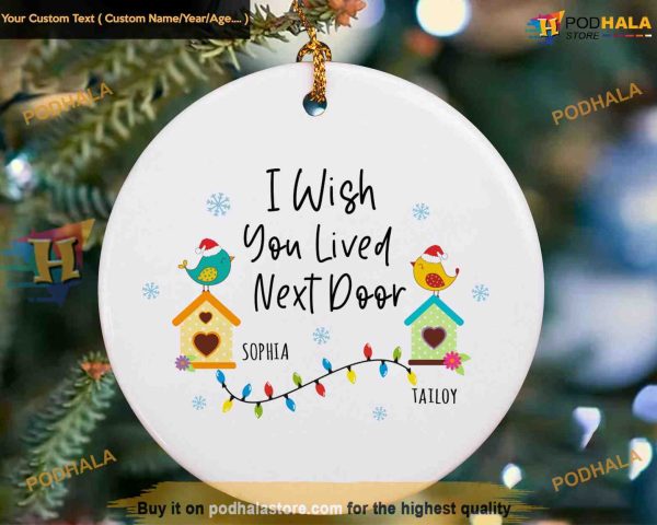 Love Knows No Distance Personalized Relationship Ornament, Together in Spirit