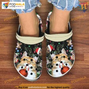 Lovely Cat Wishes You A Merry Christmas Crocs, Funny Christmas Gift Ideas
