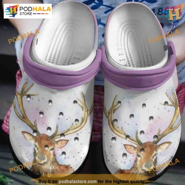 Lovely Deer In The Magic World Crocs, Funny Xmas Gifts