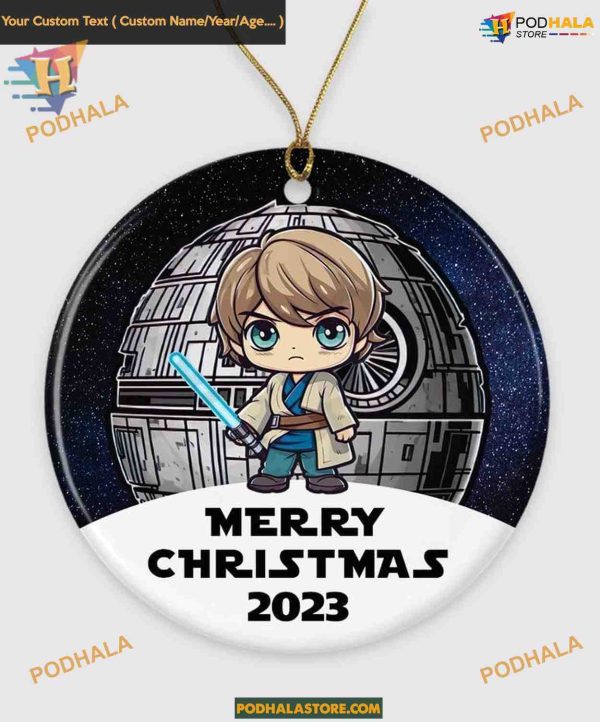 Luke Skywalker 2023 Star Wars Christmas Ornament, Personalized Family Gift