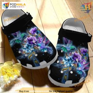 Magical Flowers With Hummingbird Shoe Crocs, Creative Christmas Gifts