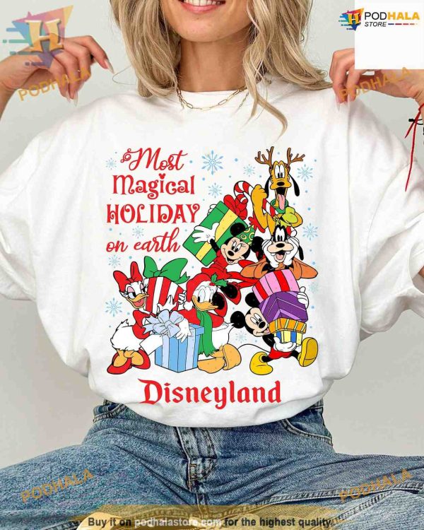 Magical Holiday 2023 Matching Family Xmas Shirt, Disneyland Festive Characters