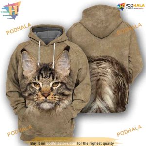 Maine Coon Cat Full All Over Printed Funny Animal 3D Hoodie Sweatshirt 1
