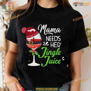 Mama's Jingle Juice Wine Christmas Shirt, Best Family Christmas Gifts