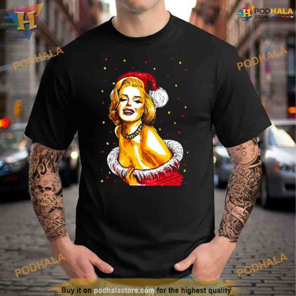 Marilyn Monroe Fanart Christmas 2023 Shirt For Women Men