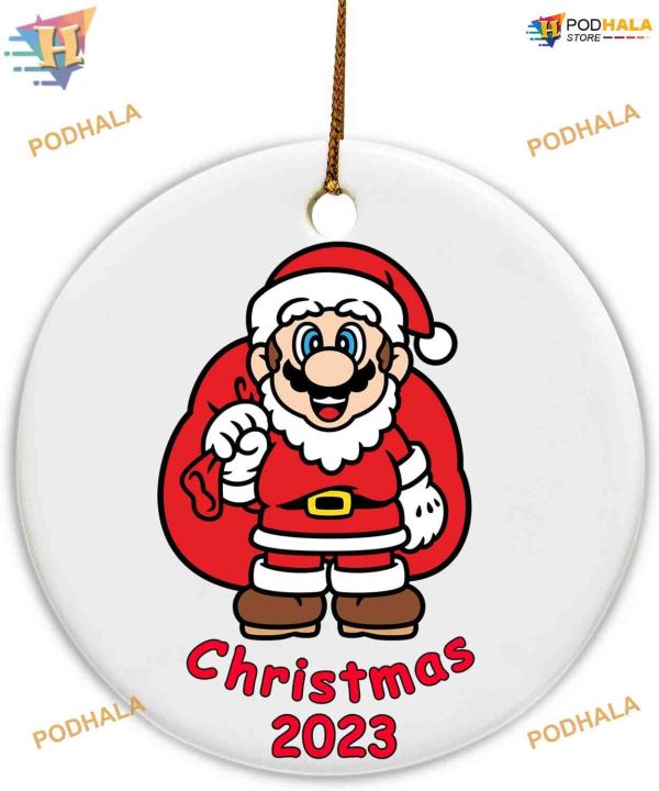 Mario 2023 Xmas Ornament, Family Christmas Ornaments, Cartoon Tree Decoration