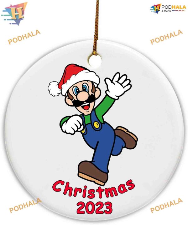 Mario Luigi 2023 Ornament, Family Tree Decoration, Kids Cartoon Xmas Decor