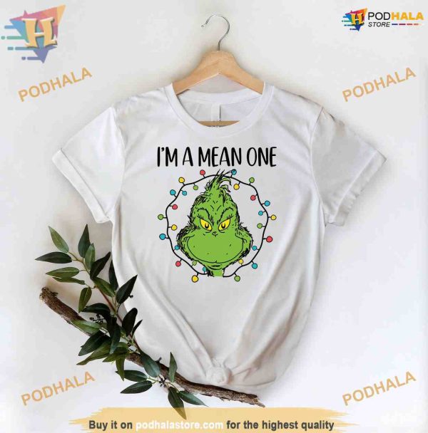 Mean One Grinch Christmas Tee, Funny Grinchmas Shirt, Grinch Xmas Shirt for Holidays
