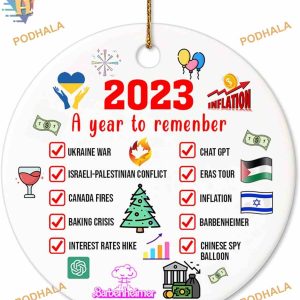 Memorable 2023 Events Ornament, Family Friends Christmas Tree Decor