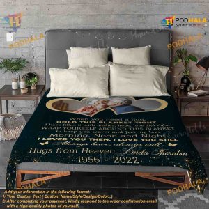 Memorial Blanket Loss of Husband Sympathy Gifts Custom Photo Blanket 2