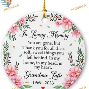 Memorial Grandma Mom Ornament 2023, Custom Christmas Ornaments