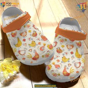 Men & Women's Strong Rooster Chickens Crocs, Humorous Clog Shoes