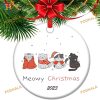 Meowy Christmas Cat 2023 Personalized Family Ornaments, Holiday Tree Decor