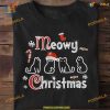 Meowy Christmas Cats Shirt, Funny Christmas Shirt For Family