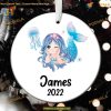 Mermaid Santa Christmas Ornament 2023, Personalized Mermaid Keepsake