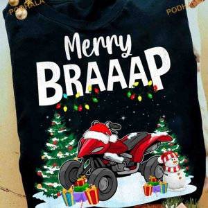 Merry Braaap Motorcycle Xmas Shirt, Family Christmas Shirt Ideas