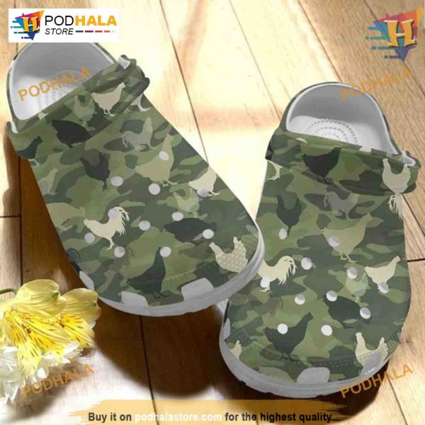 Merry Christmas Chicken Farm Crocs, Lovely Design, Quality Festive Gift