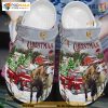 Merry Christmas Classic Clogs 3D Print Horse Crocs, Creative Christmas Gift Ideas