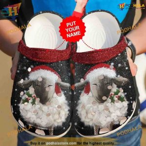 Merry Christmas Custom Sheep Crocs, Funny Xmas Clog Shoes
