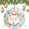 Merry Christmas & Happy New Year 2023 Ornament, Cute Holiday Decor