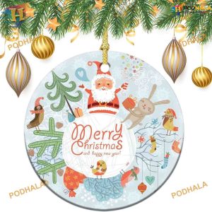 Merry Christmas & Happy New Year 2023 Ornament, Cute Holiday Decor
