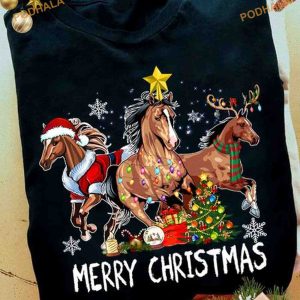 Merry Christmas Horses Shirt, Best Family Christmas Gifts