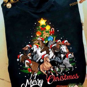 Merry Christmas Horses & Tree Shirt, Family Christmas Shirt Ideas