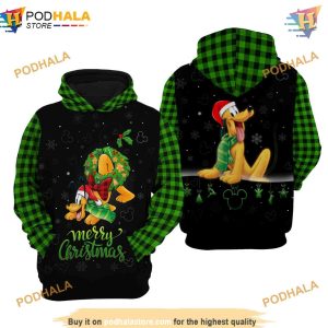 Merry Christmas Pluto Dog Disney 3D Hoodie Trending Gifts 2