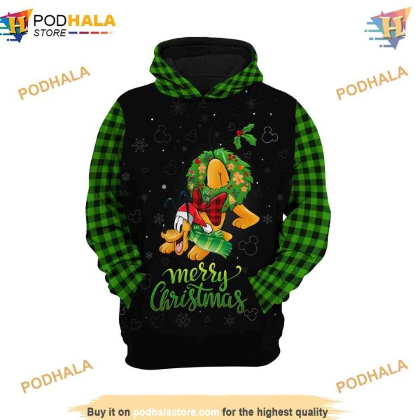 Merry Christmas Pluto Dog Disney 3D Hoodie, Trending Gifts