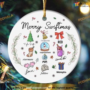 Merry Swiftmas Ornament Inspired Gifts 2023 Trendy Swiftie Christmas Decor 1