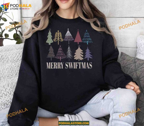 Merry Swiftmas Tree Sweatshirt, Christmas Taylor’s Version Tshirt