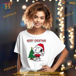 Merry Xmas from Snoopy Retro Peanuts Hoodie Shirt Sweatshirt Perfect Xmas Gift 2