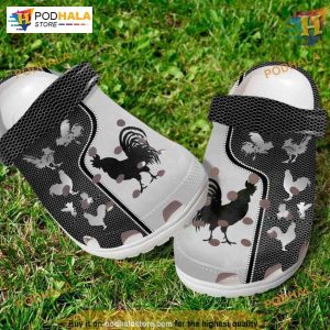 Mexican Rooster Net Pattern Crocs, Chicken Lover for Unique Style
