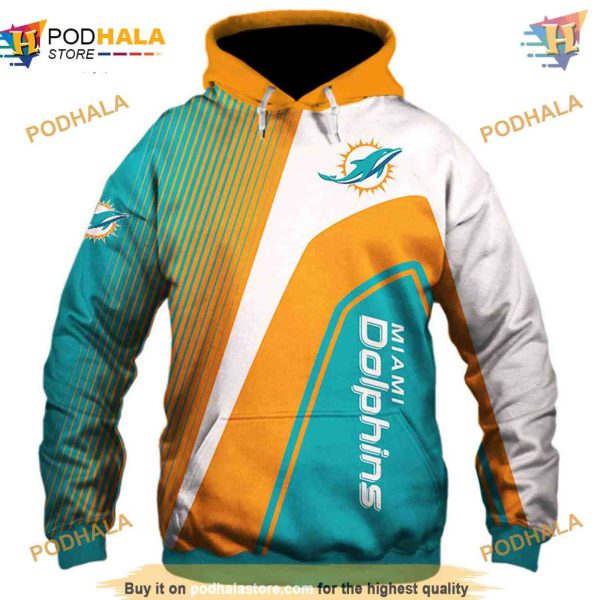 Miami Dolphins NFL Hoodie 3D, Affordable NFL Merchandise Sweatshirt