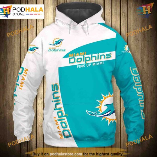 Miami Dolphins NFL Hoodie 3D, Affordable NFL Merchandise for Fans