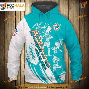 Miami Dolphins NFL Hoodie 3D, Cute Cartoon Player NFL Apparel