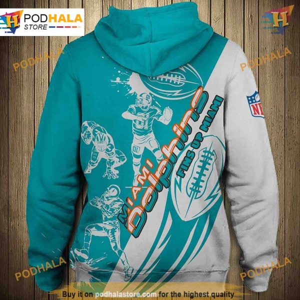 Miami Dolphins NFL Hoodie 3D, Cute Cartoon Player NFL Apparel
