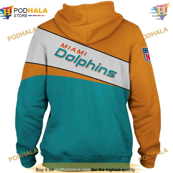 Miami Dolphins NFL Hoodie 3D Long Sleeve, Seasonal NFL Merchandise