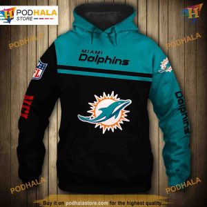 Miami Dolphins Skull NFL Hoodie 3D NFL Apparel Pullover Sweatshirt 3