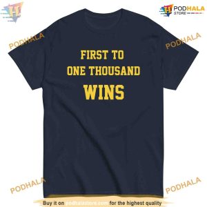 Michigan First to One Thousand Wins T Shirt Trending Wolverines Football Tee Jim Harbaugh 2