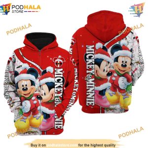 Mickey And Minnie Christmas Disney 3D Hoodie Perfect Disney Gifts 2