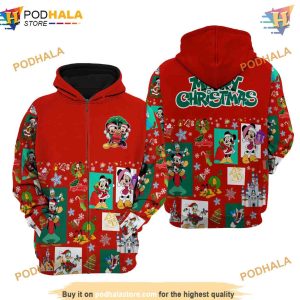Mickey And Minnie Merry Christmas Disney 3D Hoodie Ideal Gifts 2