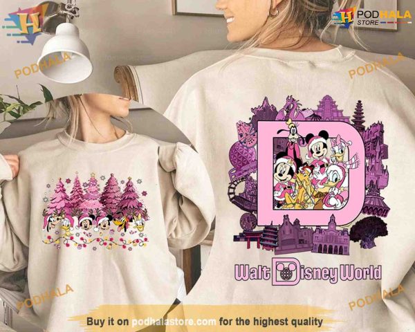 Mickey Disneyland Pink Christmas Shirt, Funny Xmas Gifts