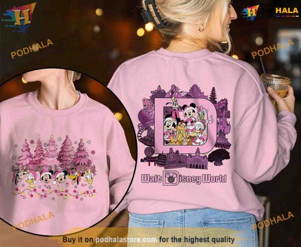 Mickey Disneyland Pink Christmas Shirt, Funny Xmas Gifts