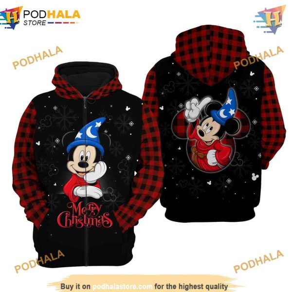 Mickey Fanta Christmas Disney 3D Hoodie, Trendy Disney Apparel