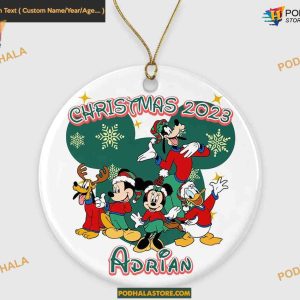 Mickey & Friend Christmas 2023 Ornament, Personalized Family Ornament, Disney Kids