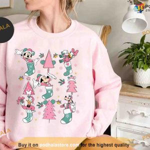 Mickey Friends Pink Christmas Tee, Funny Christmas Gift Ideas