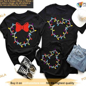 Mickey Minnie Christmas Lights Christmas Squad Crew Disney Family Christmas Shirt 2